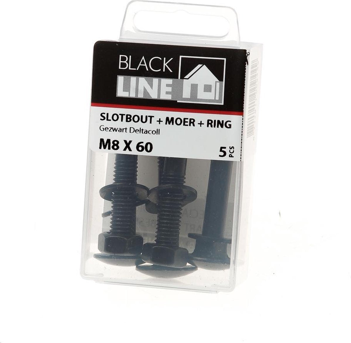 Hoenderdaal Slotbouten zwart m8X60 Verpakt per 5 stuks