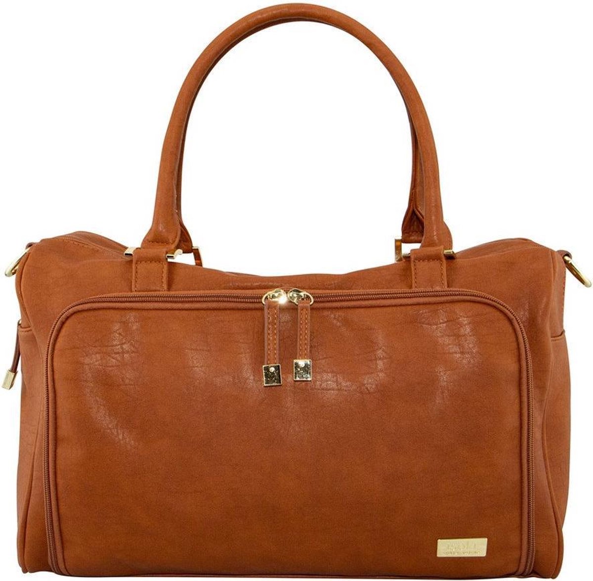 Isoki luiertas Double Zip Satchel Amber Tan Bruin