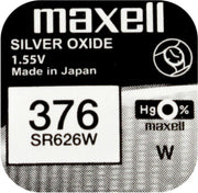 MAXELL 376 / SR626W zilveroxide knoopcel horlogebatterij 2 (twee) stuks