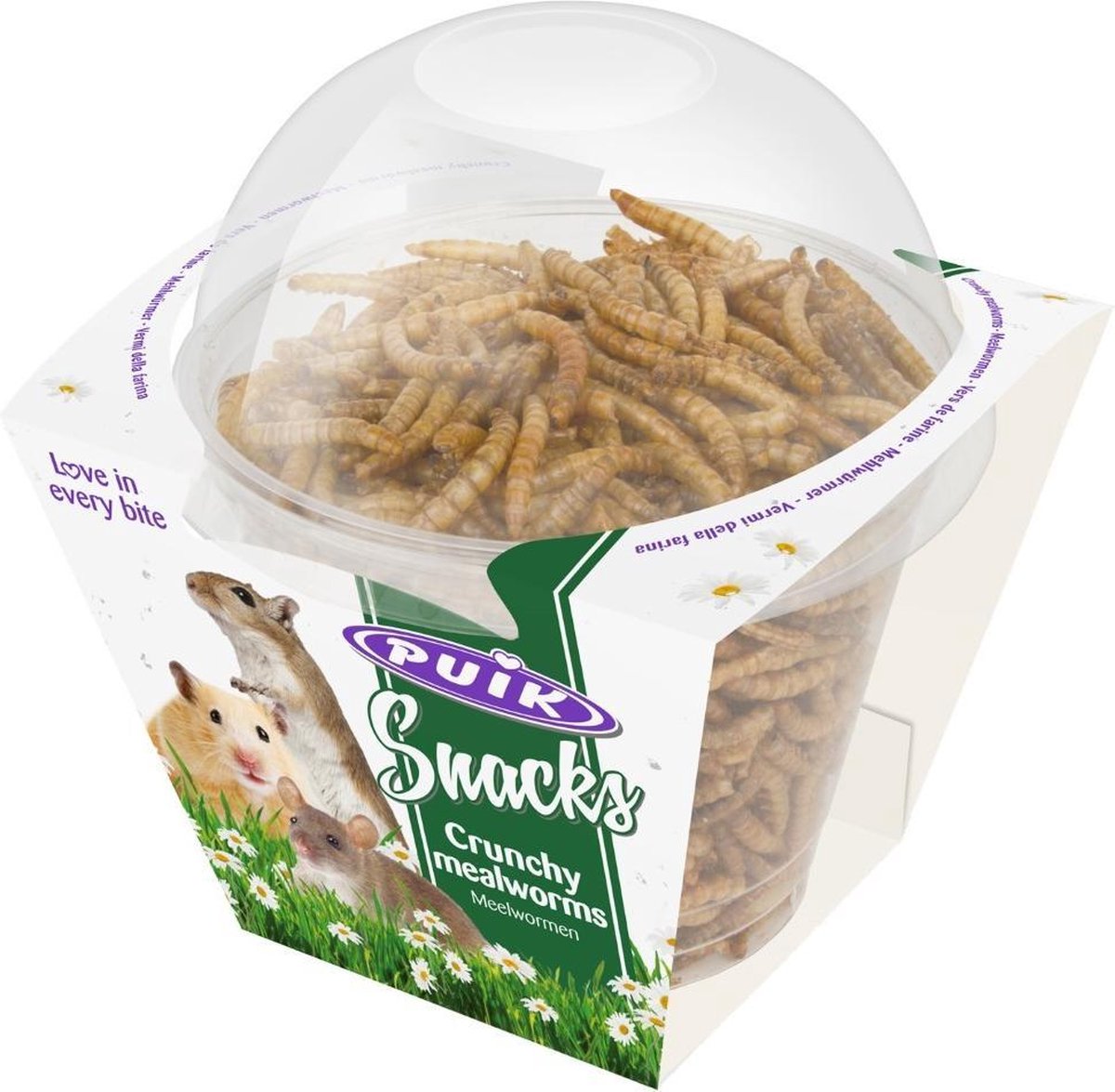 3 stuks! Crunchy meelwormen Puik Snacks