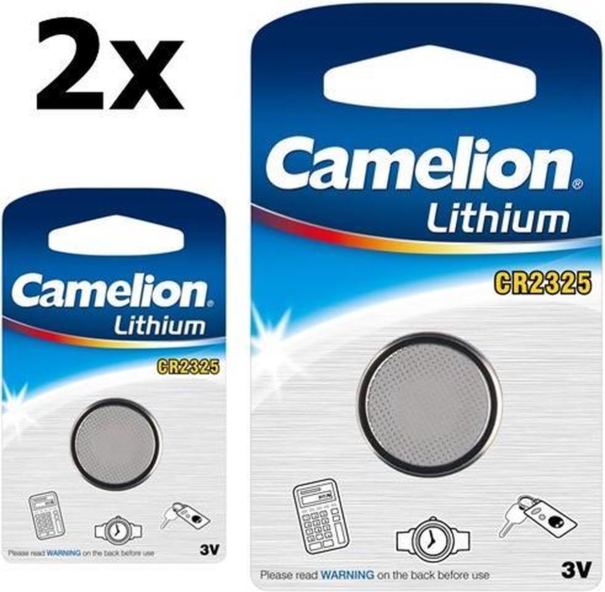 2 Stuks Camelion CR2325 3V Lithium batterij