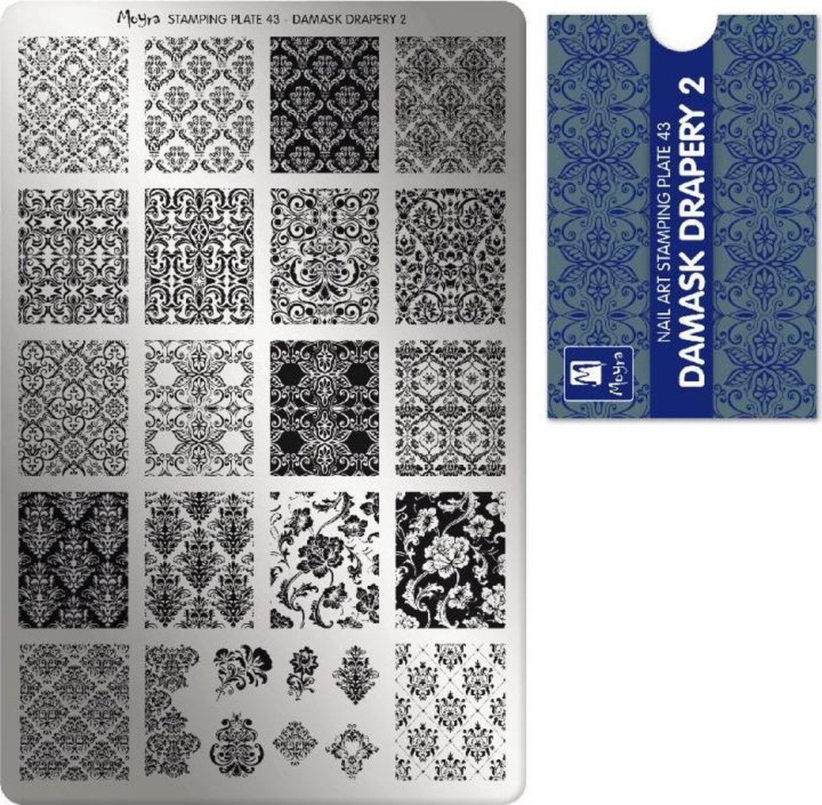 Moyra Stamping Plate 43 Damask Drapery 2