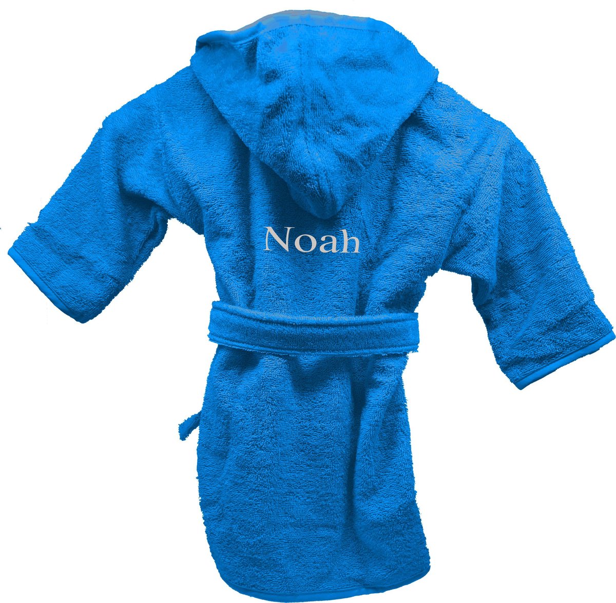Badjas uni line 2-4jr - turquoise - met GRATIS geborduurde naam