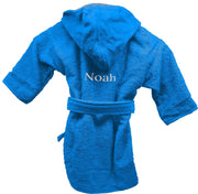 Badjas uni line 2-4jr - turquoise - met GRATIS geborduurde naam