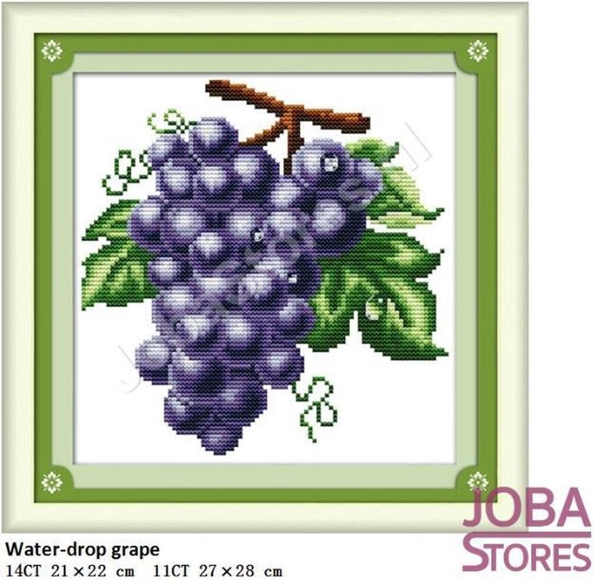 Borduur Pakket "JobaStores®" Fruit 03 14CT voorbedrukt (21x22cm)