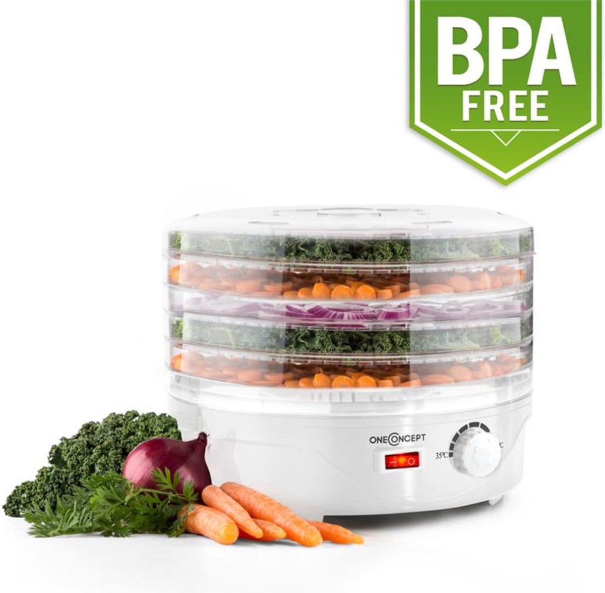 Bonsai droogautomaat 5 etages 250 Watt - wit
