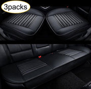 Autostoelhoes - Auto accessories interieur - Autohoes - Stoelhoezen - Autostoel beschermer - Leer - Set 3 stuks - Zwart