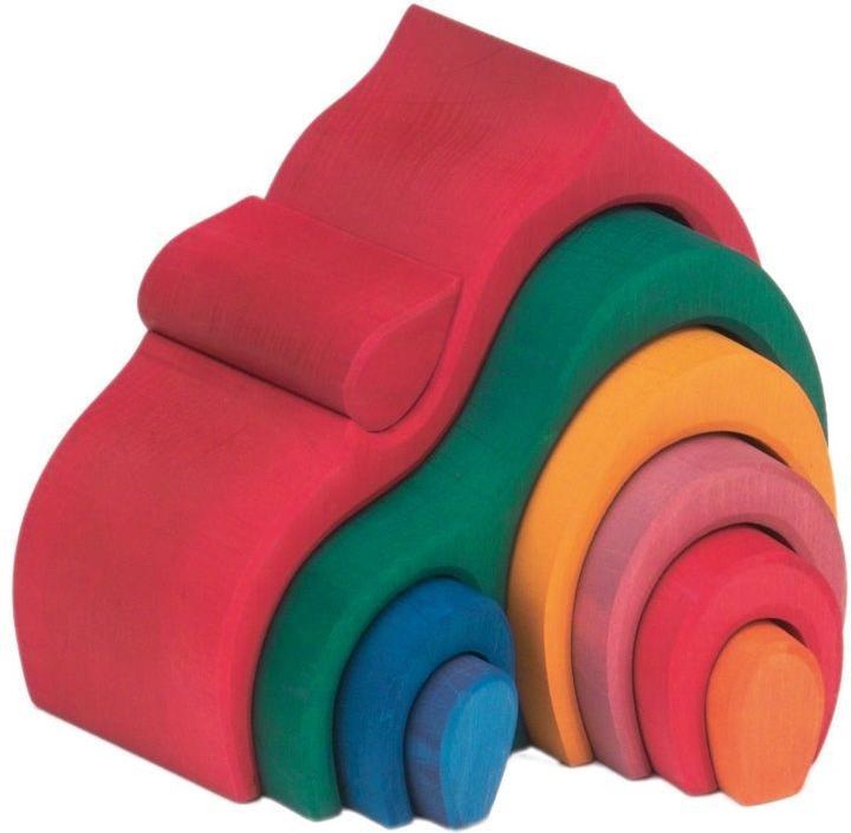 Glückskäfer Houten Stapelhuis Puntdak 18 Cm Multicolor 9-delig