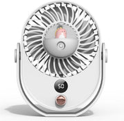 Let op type!! Desktop Spray Fan Cute Pet Voeg Water Silent Fan  Stijl: Met batterij 1800 mAh (Witte Dinosaurus)