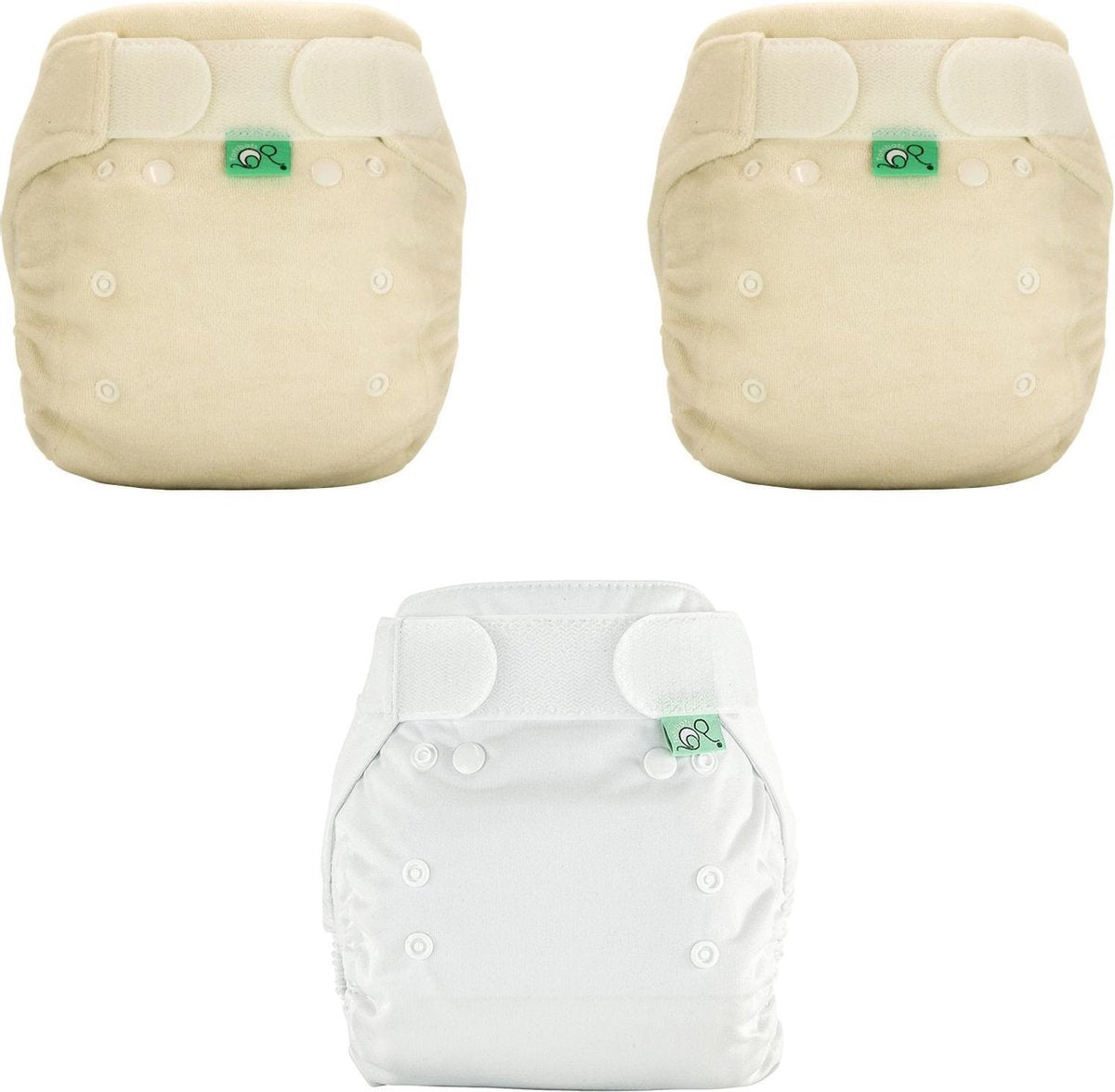 TotsBots Bamboozle Stretch wasbare nachtluiers  - 2 stuks + overbroekje - Maat 2 (4-16 kg)