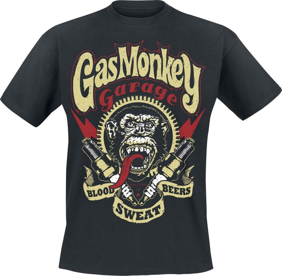 Gas Monkey Blood Sweat And Bears Red Heren T-shirt 2XL