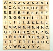 Houten blokjes met letters voor scrabble | Bordspel | Stukken |