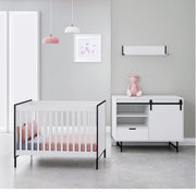 Cabino Babykamer Dalton 2-delig - Babybed & Commode- Verstelbare bodem - Wit