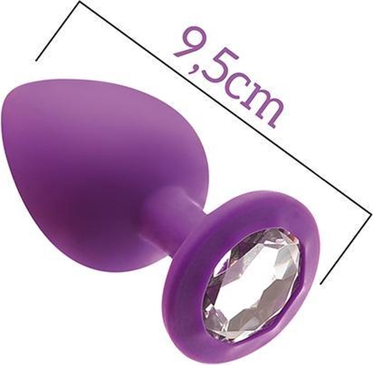 Mai No 49 anaalplug met siersteen Large
