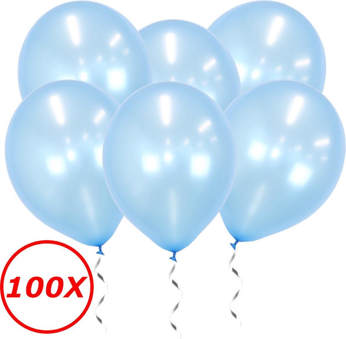 Blauwe Ballonnen Metallic 100 Stuks Verjaardag Luxe Babyshower Ballon