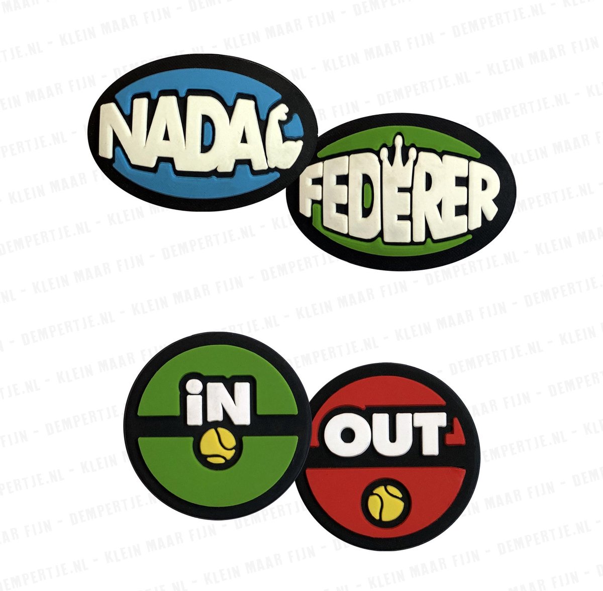 Dempertje.nl - Tennisdemper 2 stuks - Tosdemper - Tennis COMBI - #076 #079