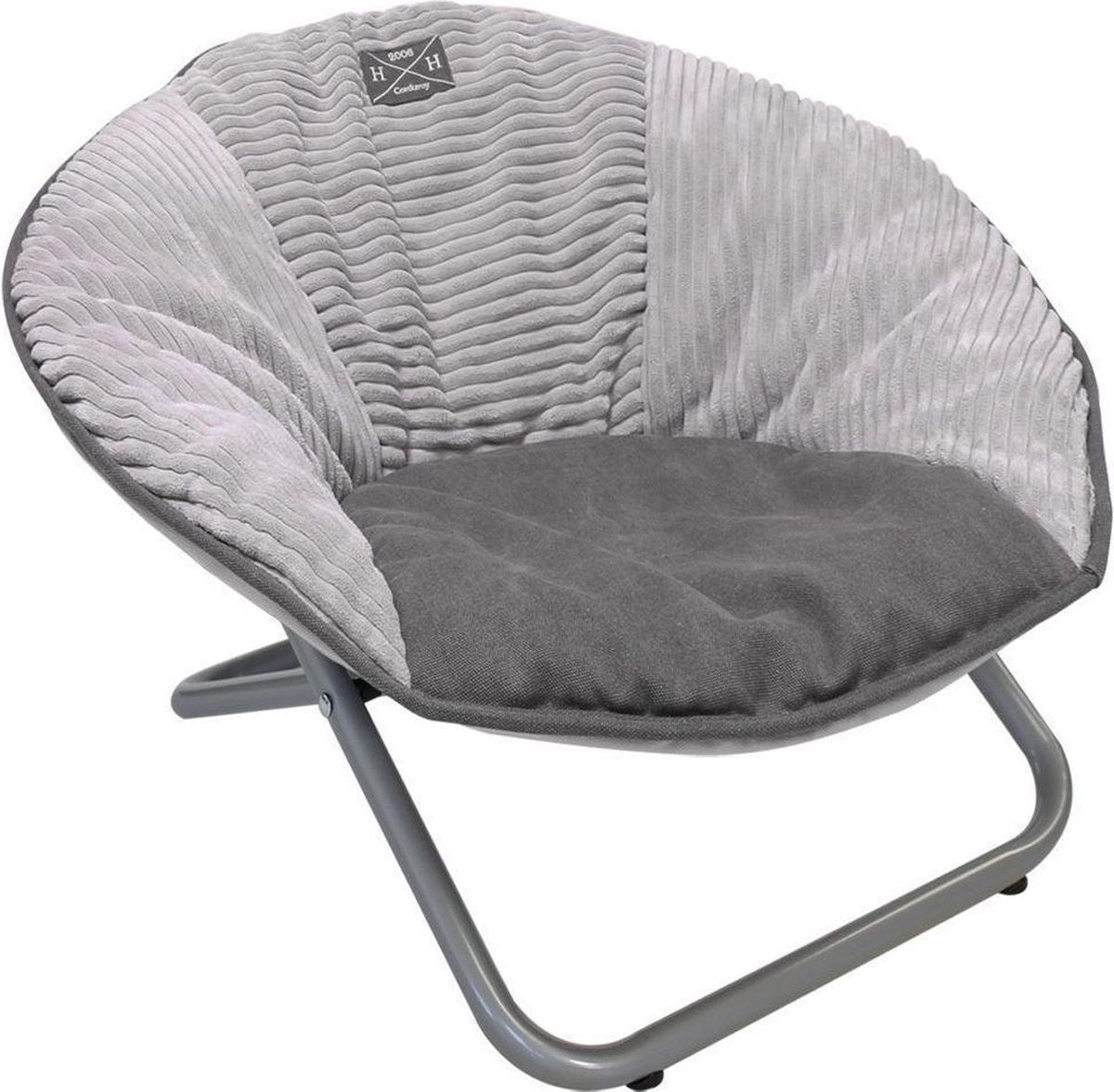 Happy-house Stoel Corduroy Collectie (M) Grijs 72 x 69 x 42 cm