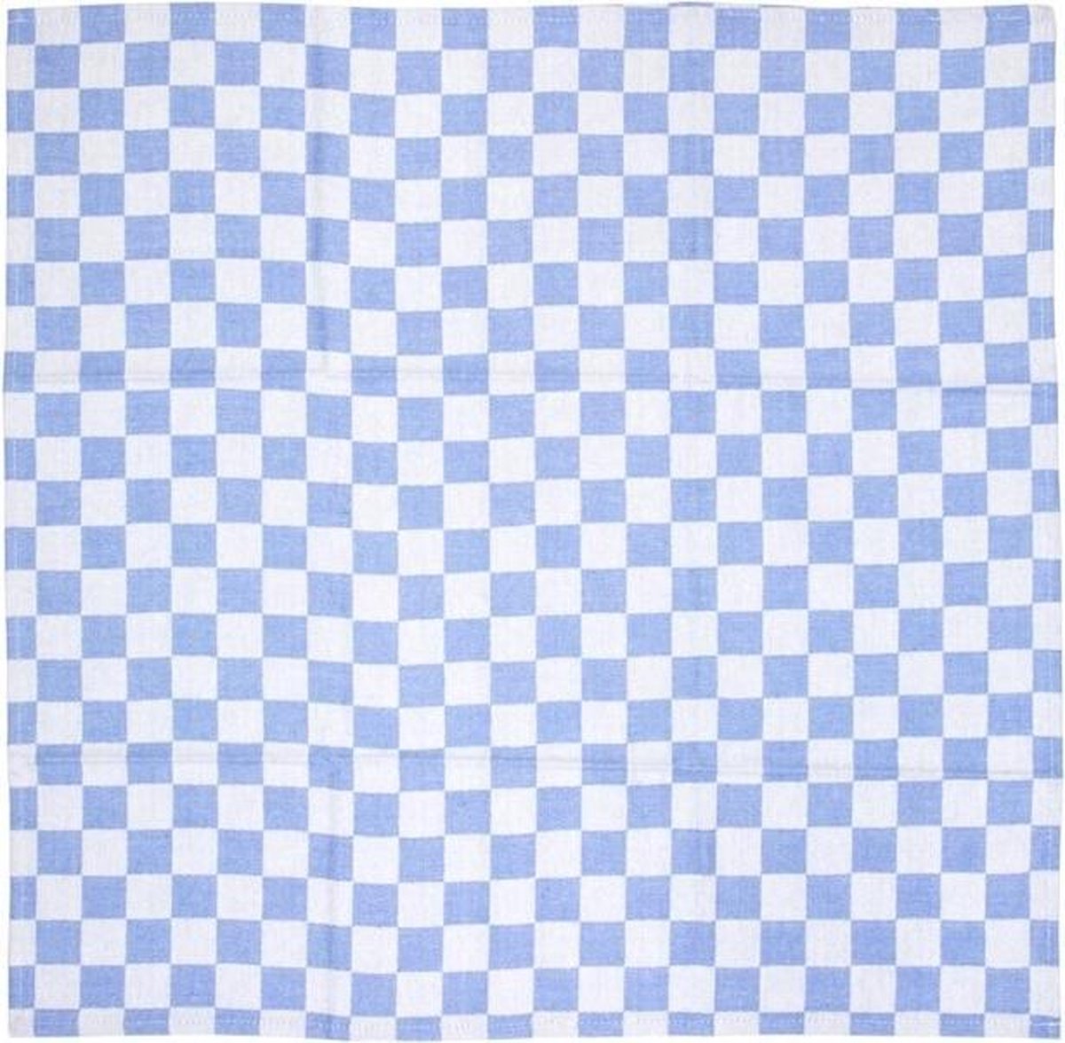 2x Professionele Horeca Theedoeken / Keukendoek van Vogue - 100% katoen - Blauw geblokt - 66 x 66 cm