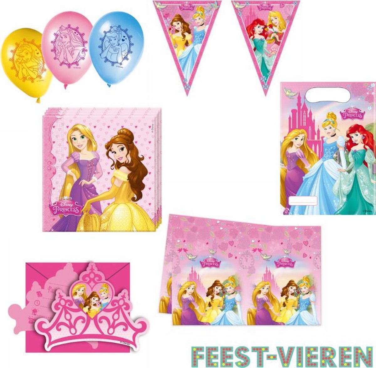 Princess Dreaming pakket vlaggetjes slinger