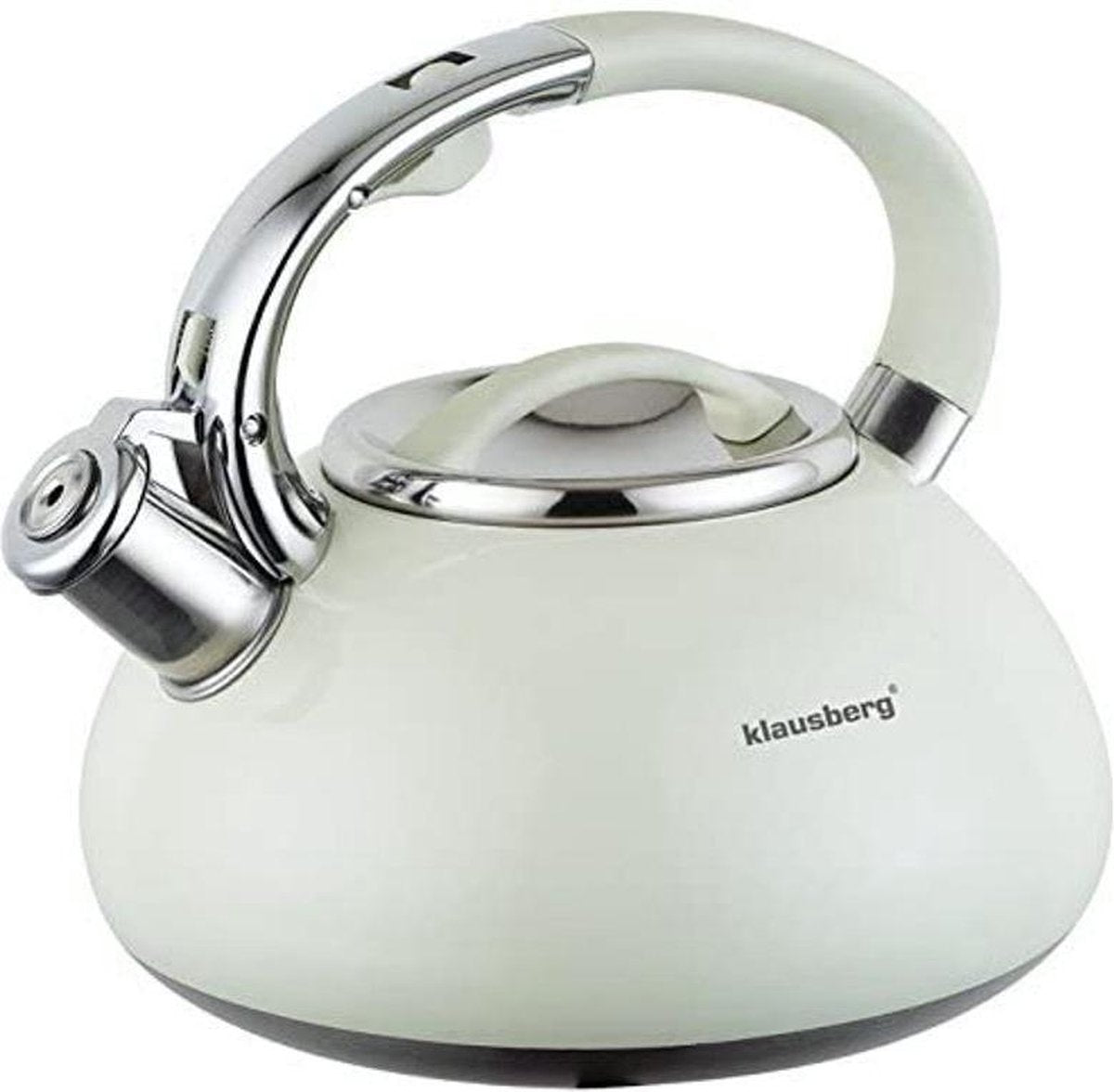 Klausberg KB-7076  fluitketel - 3L – rvs – alle warmtebronnen - Wit