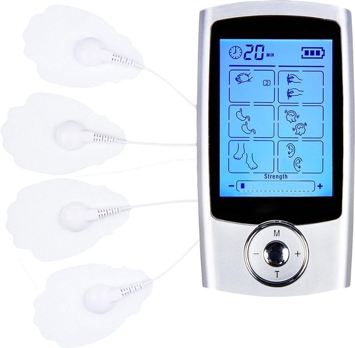 Handheld TENS Meridiaan Massage Apparaat - EMS Therapie - Elektrische Spier Stimulator 16 modus Elektrodentherapie voor Spierstimulatie (EMS) en Pijnverlichting/Pijn Therapie - Massage Apparaat - Nekmassage - Voetmassage - Acupressuur