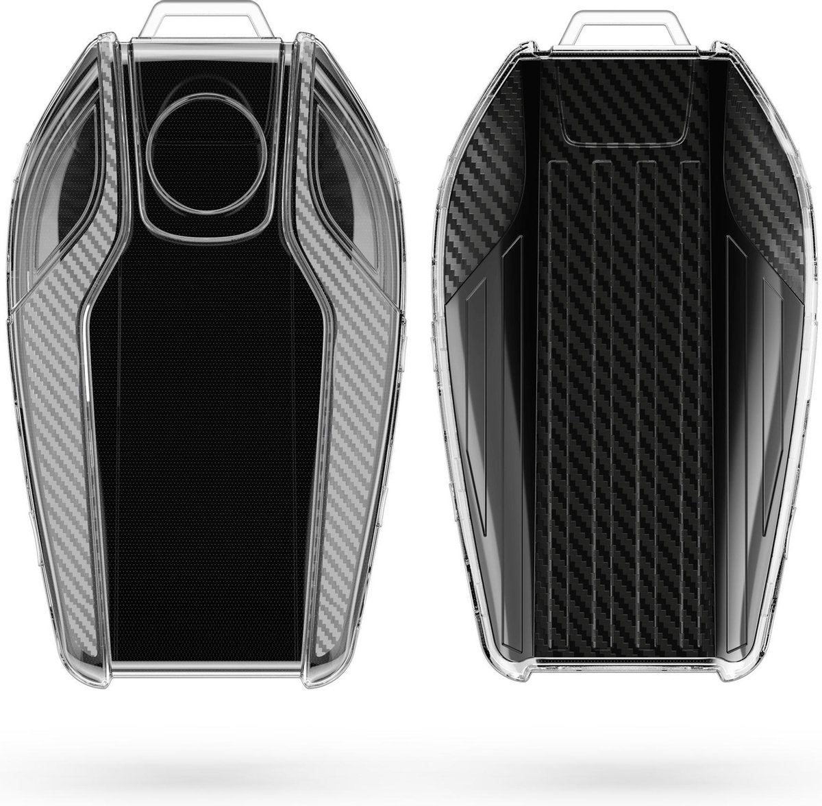 kwmobile autosleutelhoes voor BMW Display Key autosleutel - TPU beschermhoes in zwart - Carbon design