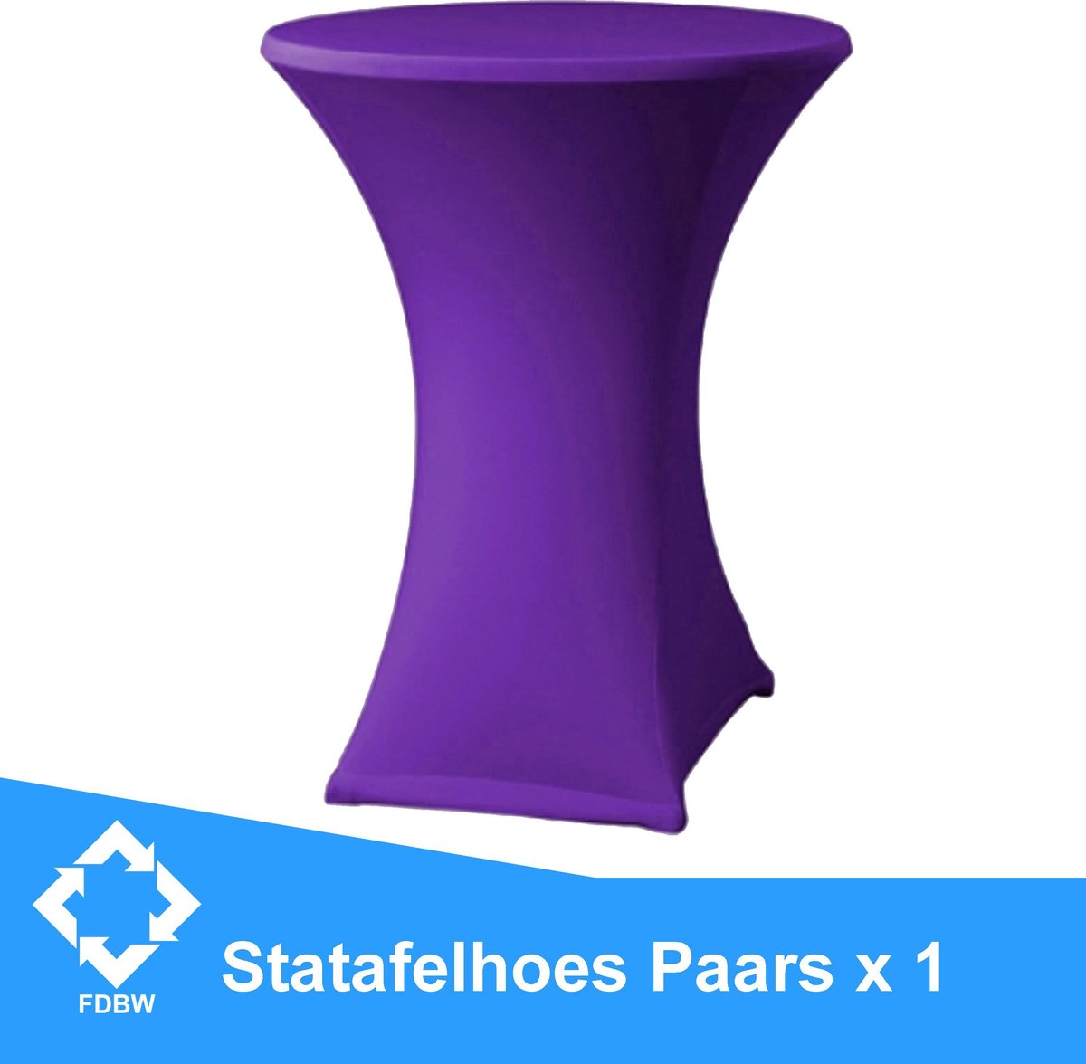 Statafelrok Luxe x 1 - Statafel Tafelrok - Statafelhoes - Stretch – PAARS - ∅80 x 110 cm – geschikt voor Horeca Evenementen | Sta Tafel Hoes | Statafel | Staantafelhoes | Cocktailparty | Trouwerij | Bruiloft | Sta-tafel rok | Statafelrok