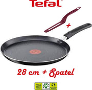 Tefal Cookware All Hobs Pannenkoekenpan 28 cm (DIEPTE PAN 2 CM) + Spatel - PFOA VRIJ -  Met warmte indicator (Thermo-Spot) - Alle warmtebronnen behalve inductie.