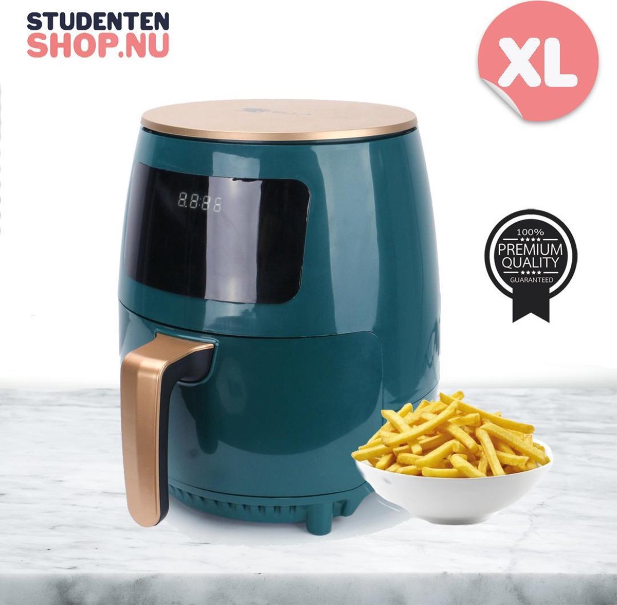 CF Cooking® | XL Digital Airfryer | 5.5L | Forest Green & Gold