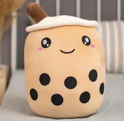 Kenjiro - Bubble Tea Pluche 35 cm - Speelgoed - Knuffels - Kawaii - Cute - Knuffel Cadeaus - Pluche - Zacht - Lichtbruin - Ideaal cadeau voor kinderen en volwassenen - Boba Plush - 35cm