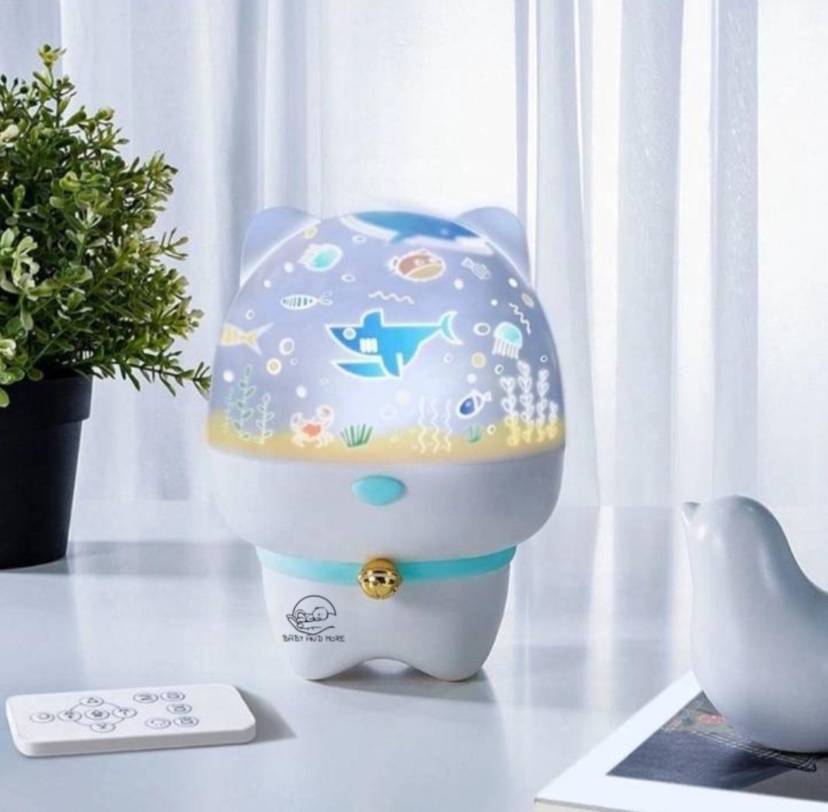 Baby and More Projector Lamp - Galaxy projector - Led Nachtlampje met Bluetoothfunctie - Sterrenprojector - Slaaphulp