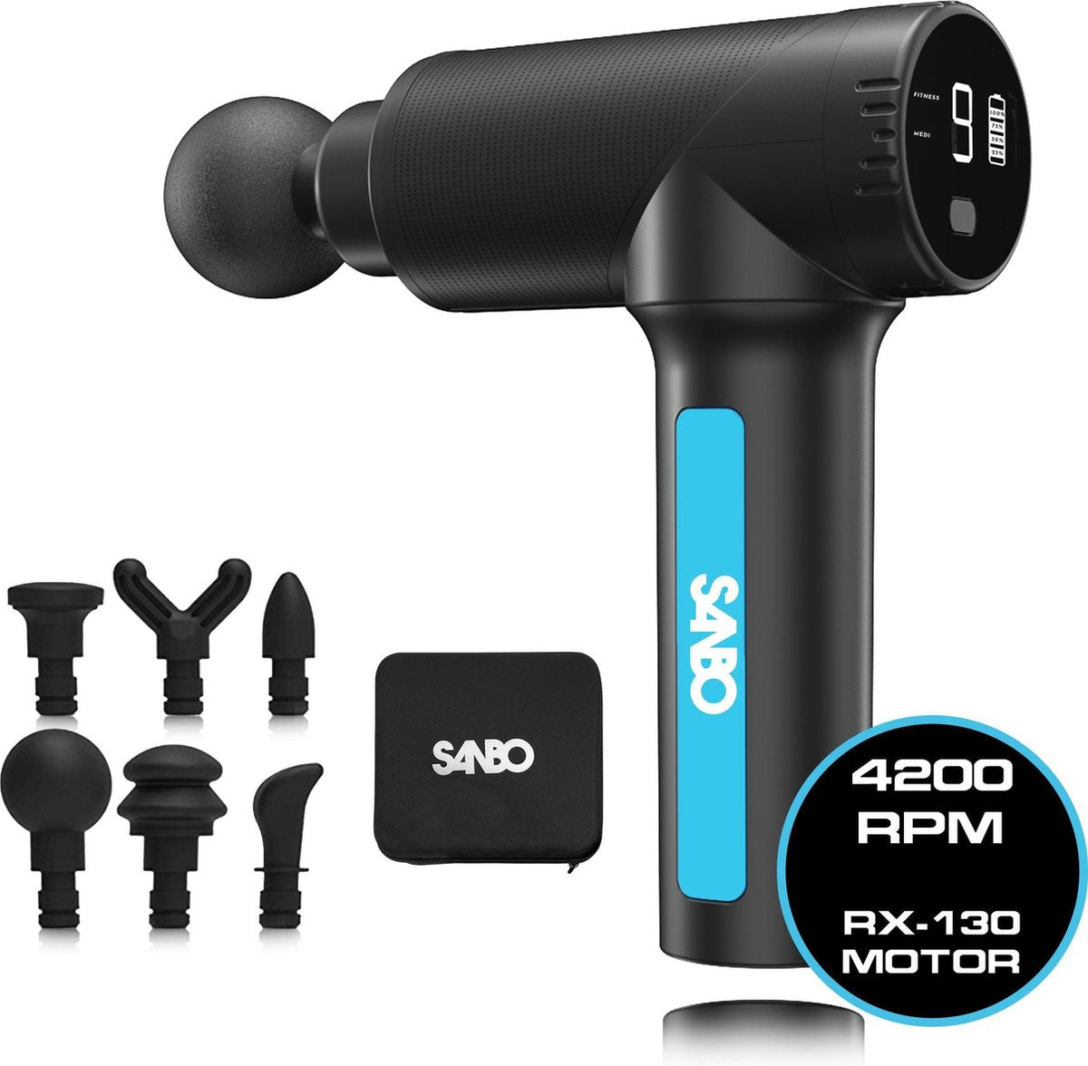 Sanbo® Massage Gun PRO - Professioneel en Krachtig - Inclusief App