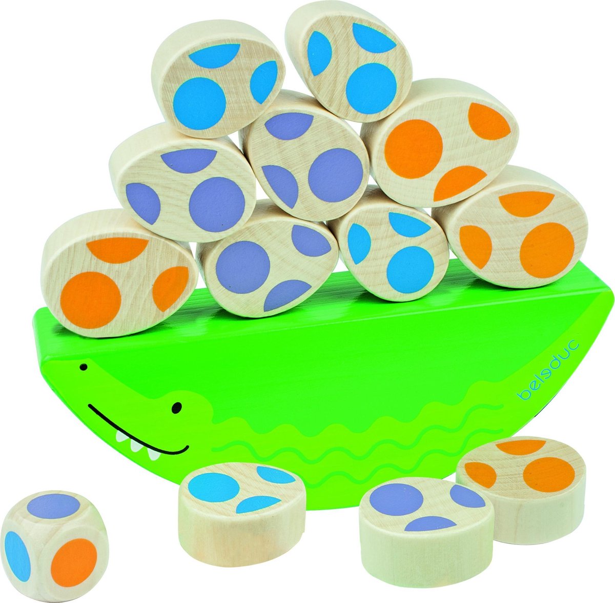 Beleduc Evenwichtsspel Grappige Krokodil Groen 18 Cm