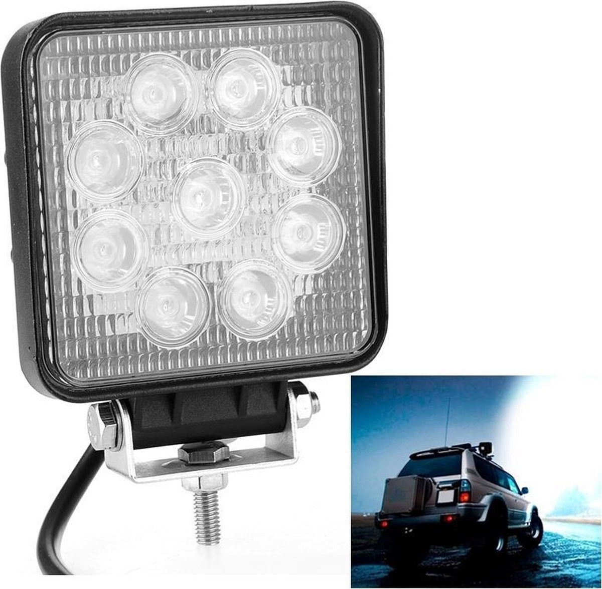 27W Bridgelux 2150lm 9 LED wit licht Floodlight technieklamp / waterdichte IP67 SUV's licht