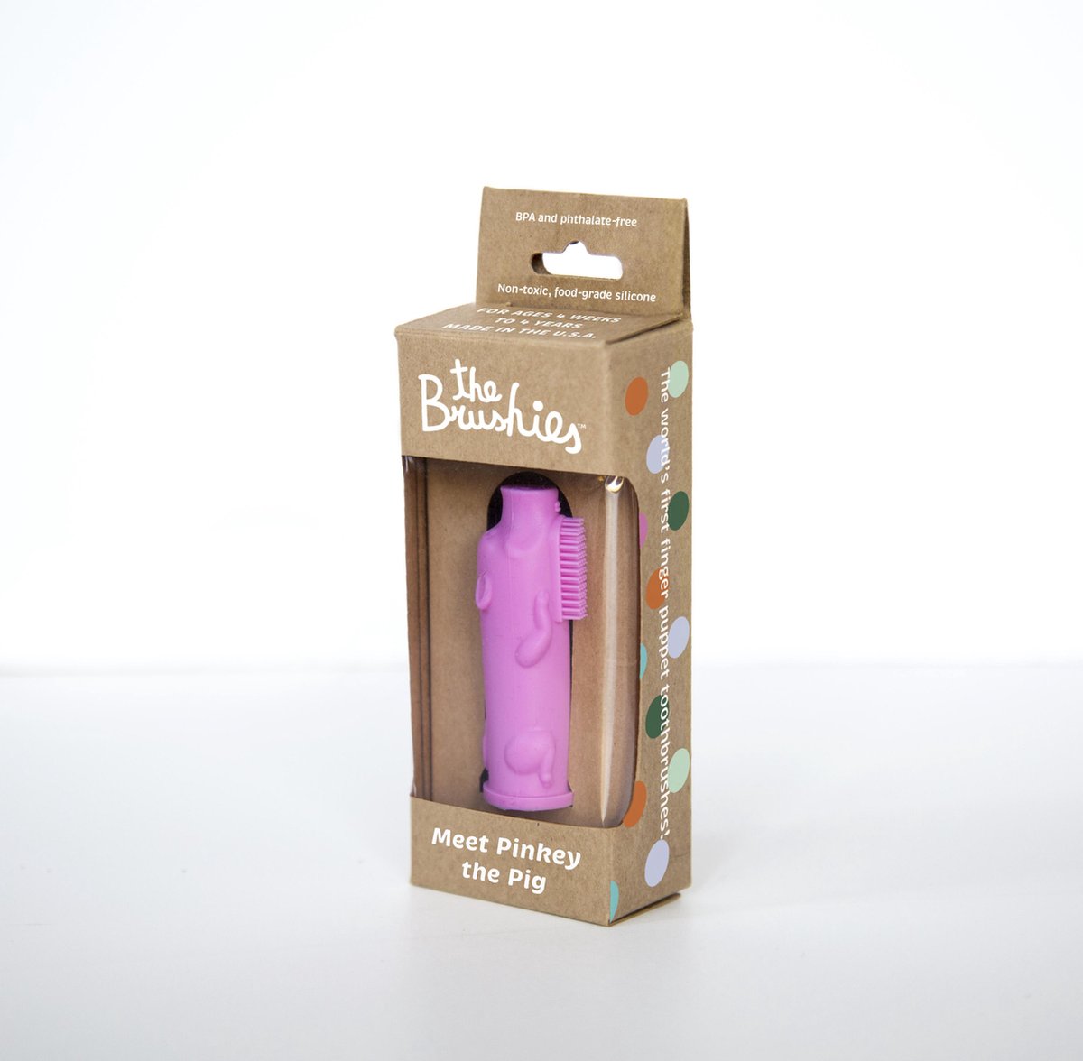 The Brushies vingerpop tandenborstel Pinky the Pig