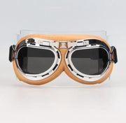 Creme pilotenbril donker glas