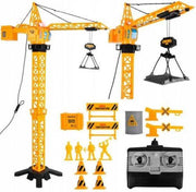 XL Hijskraan - Op Afstand Bestuurbare Kraan Machine - Crane Tower Met Afstandsbediening -  Constructie Kraan - Speelgoedvoertuig - 105CM Hoog