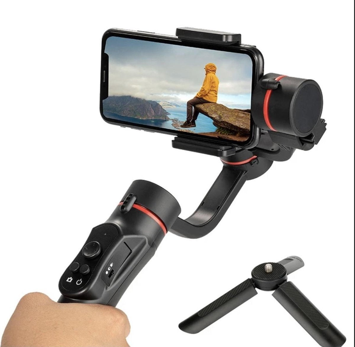 HiCHiCO 3-Axis Handheld Gimbal met klem monteren en statief