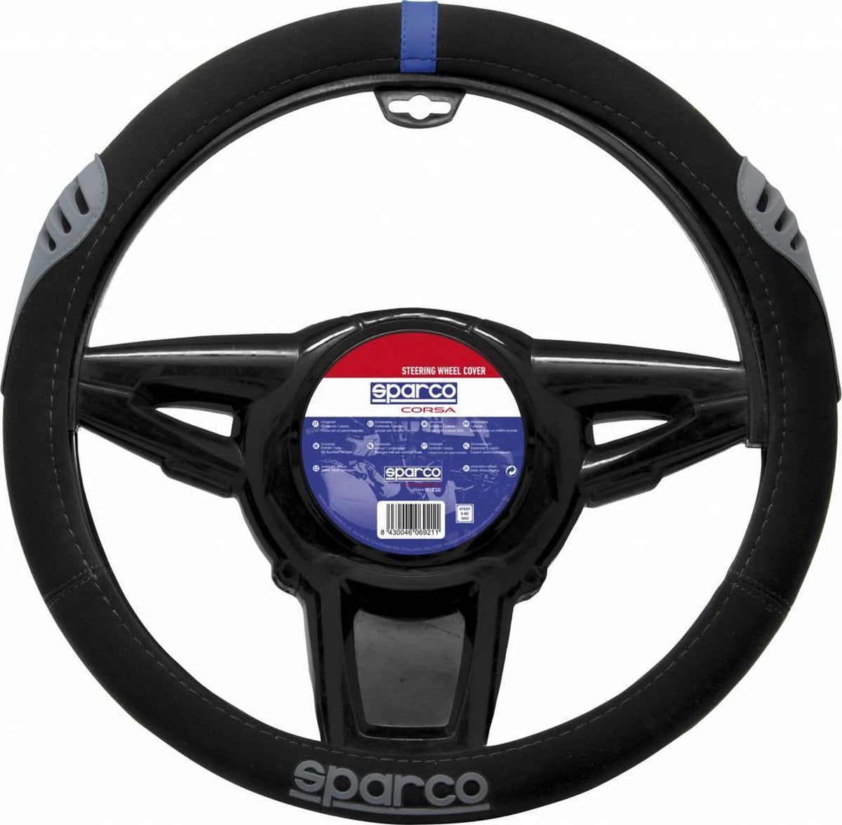 Sparco Stuurwielhoes Sport 2 Zwart / Grijs