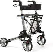Rollator lichtgewicht model Quadri Light merk Vermeiren kleur rood DUBBEL INKLAPBAAR