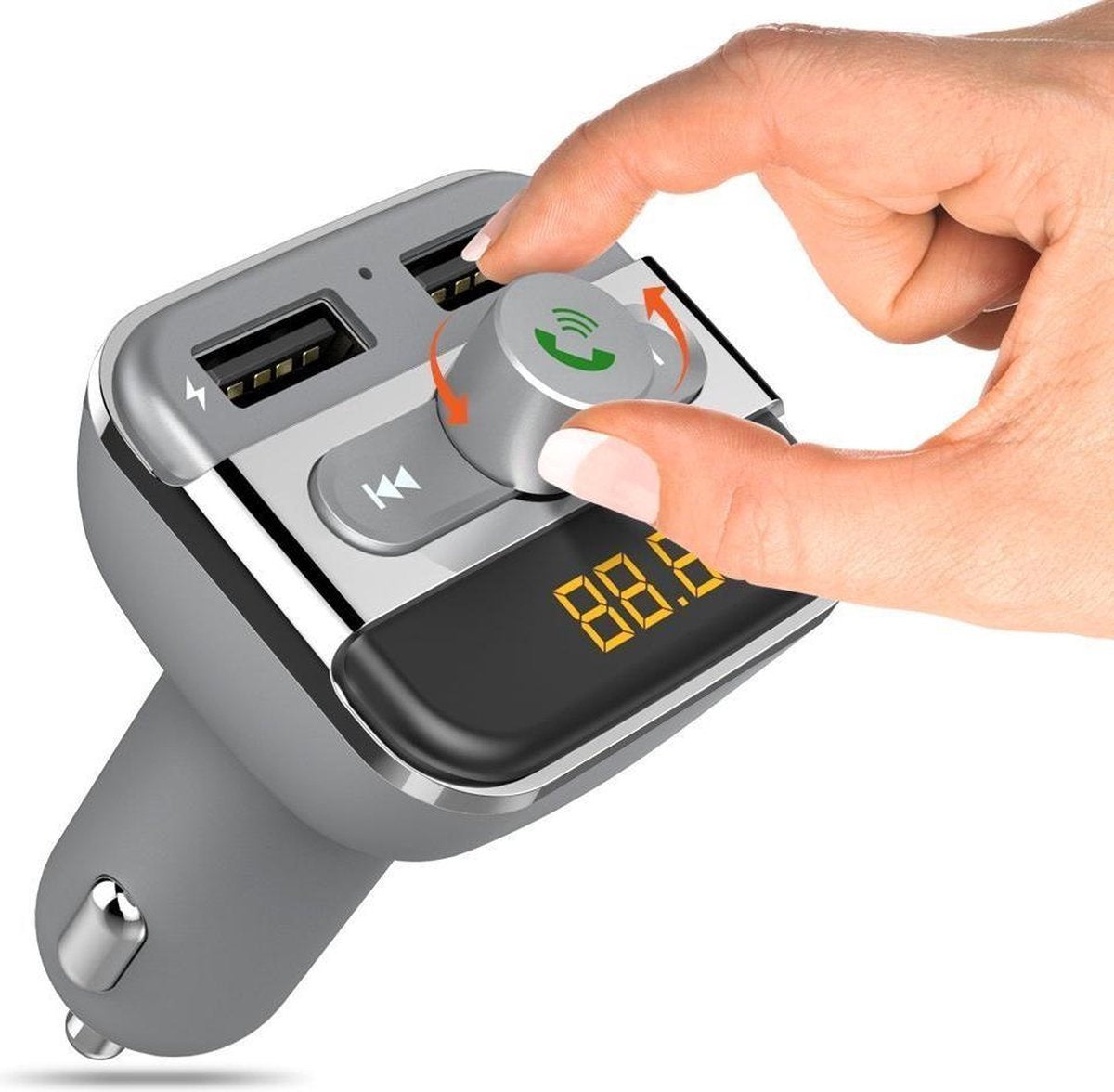 Bluetooth-auto FM-zender met 2 USB-laadpoorten