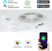 WOOX WIFI SMART LED RGBW LED STRIP 5 METER + ADAPTER