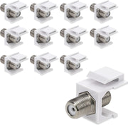 kwmobile 12x F-connector voor coax kabels - F-stekkers voor DVB-S en DVB-S2 aansluiting - Snap-in systeem - Voor patchpanelen en netwerkcontactdozen