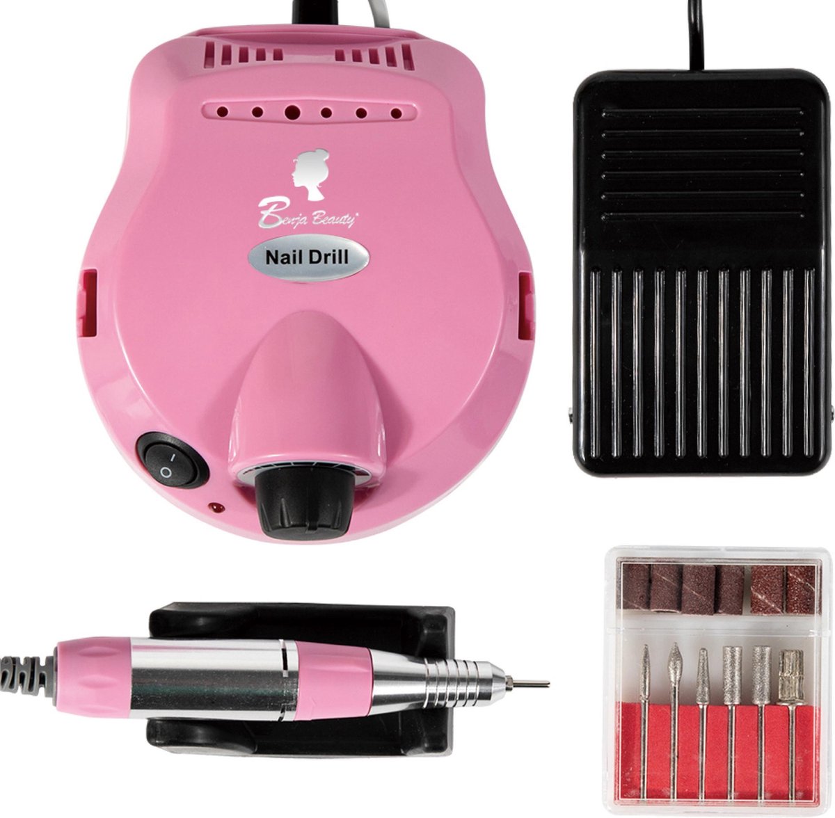 BenjaBeauty® Elektrische nagelvijl 35.000 RPM!! |manicure|pedicure|Gelnagels|Acrylnagels|Kunstnagels| Freesmachine|Bitjes set|Nagelfrees|Roze