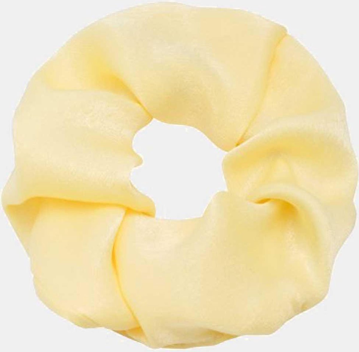 IRSA Scrunchie Velvet Licht Geel - haarwokkel - Haarelastiek - Haaraccessoire (1 stuk)