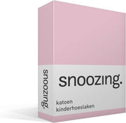 Snoozing - Katoen - Kinderhoeslaken - Ledikant - 60x120 cm - Roze