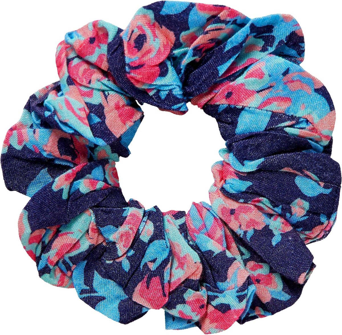 Quapi meisjes scrunchie Froukje Dark Blue Flower