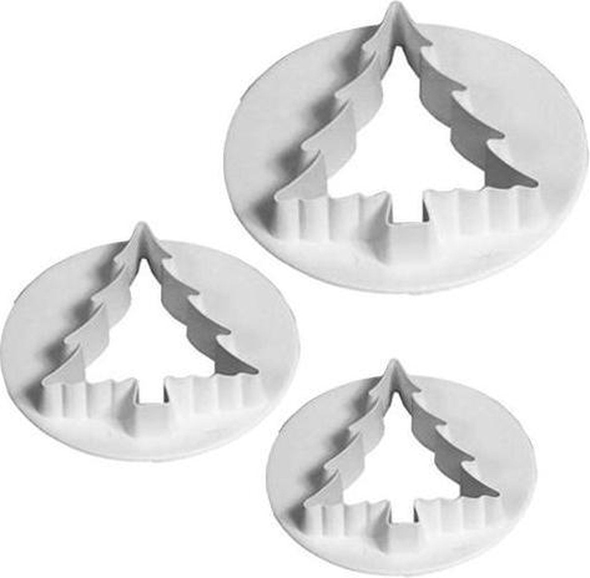 Kunststof uitsteker - kerstboom set van 3 - PME Arts&Crafts