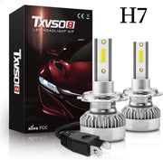 H7 LED lamp 20000 Lumen (set 2 stuks) incl CANbus EMC CHip 6500k Ultra-bright Wit  Korte inbouw  diepte  /100 Watt Motor / Auto / Scooter / Motor /Dimlicht / Grootlicht / Koplampen / Autolamp / Lampen / Autolampen / CANbus adapter 12v