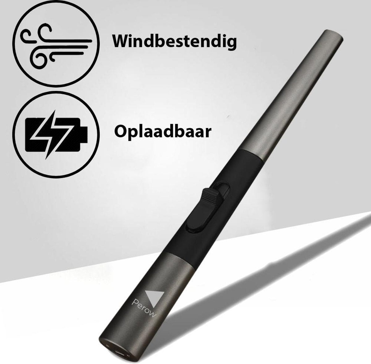 Oplaadbare Lange Elektrische Aansteker  - Duurzame Plasma Aansteker – Luxe Aansteker - Inclusief Cadeauverpakking - BBQ – Kaarsen - Zwart